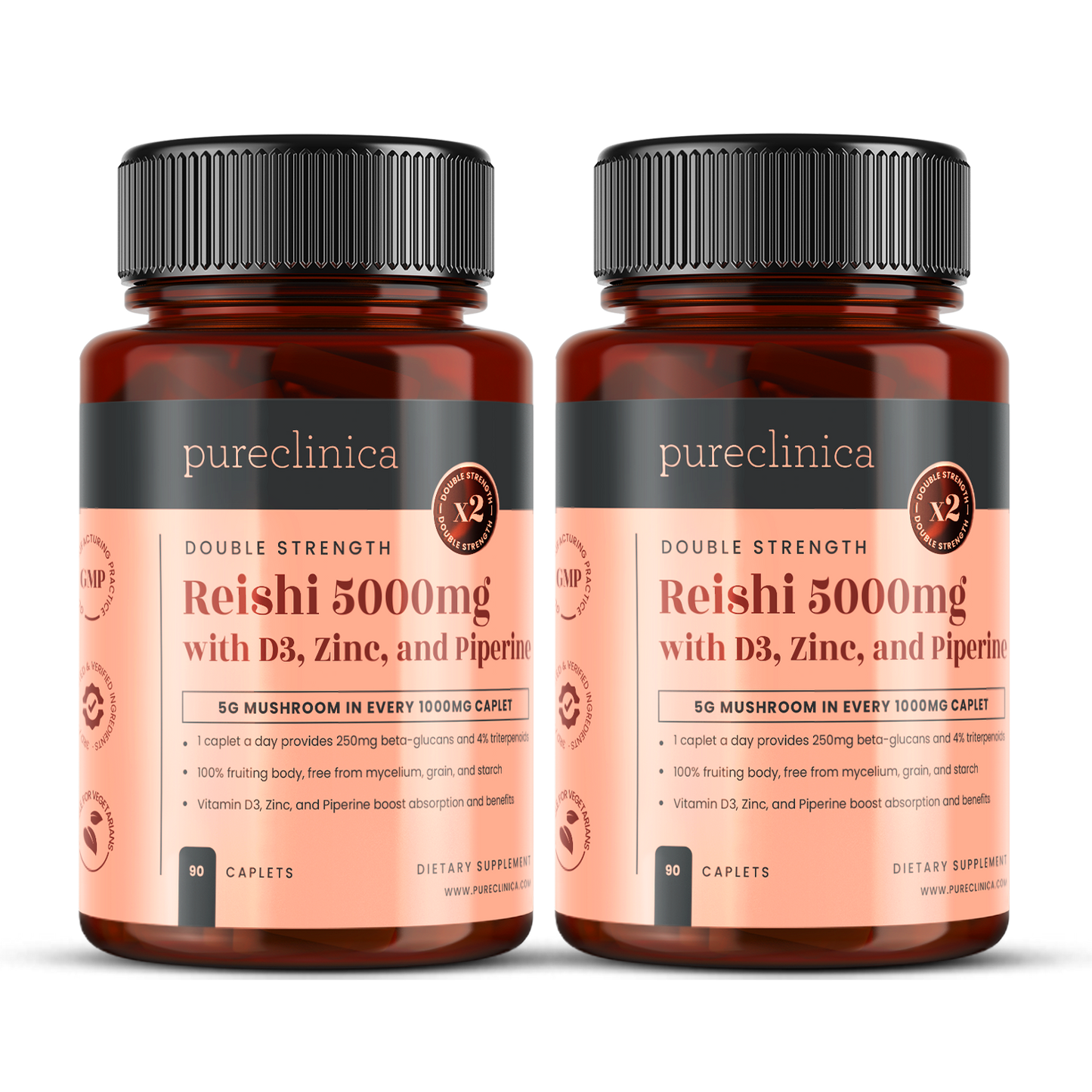 Reishi 5000mg with D3, Zinc, and Piperine