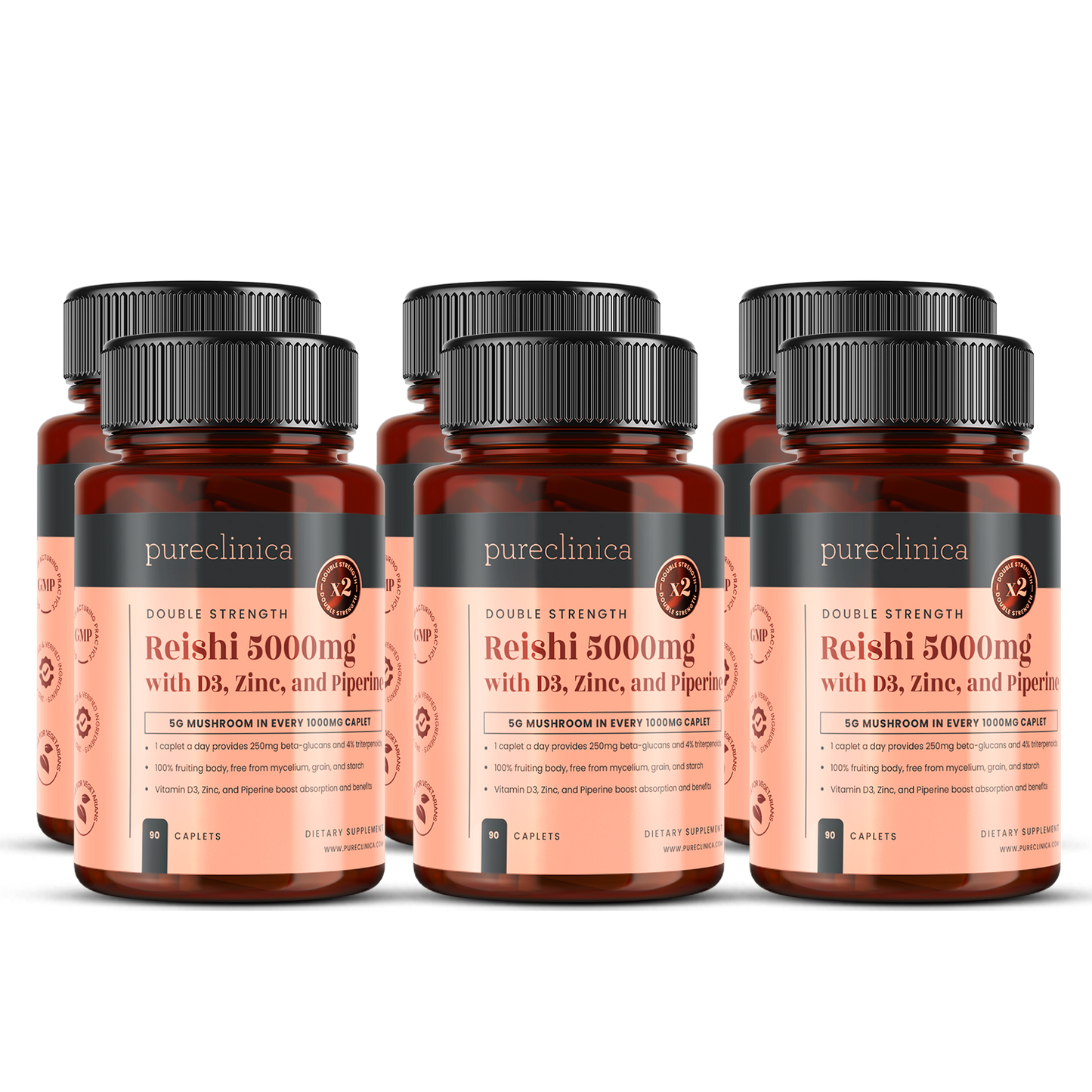Reishi 5000mg with D3, Zinc, and Piperine
