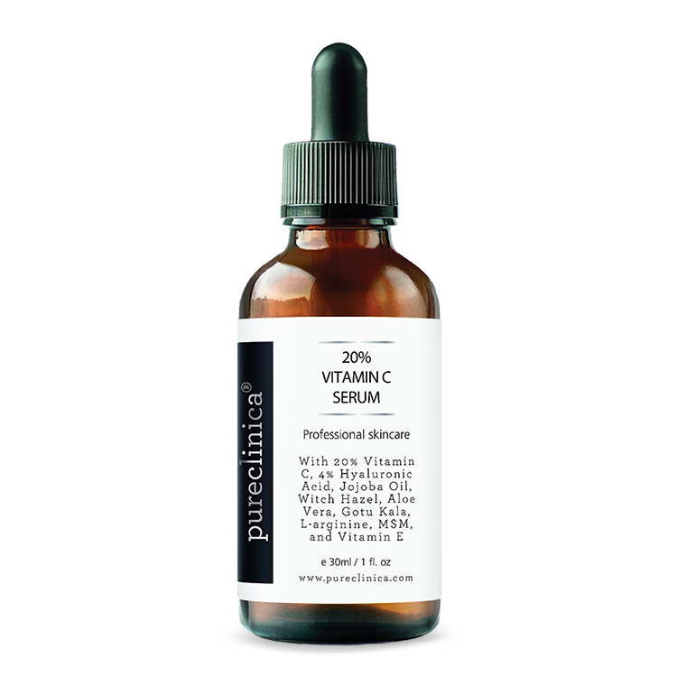 30ml Bottle of 20% Vitamin C Serum with Hyaluronic Acid