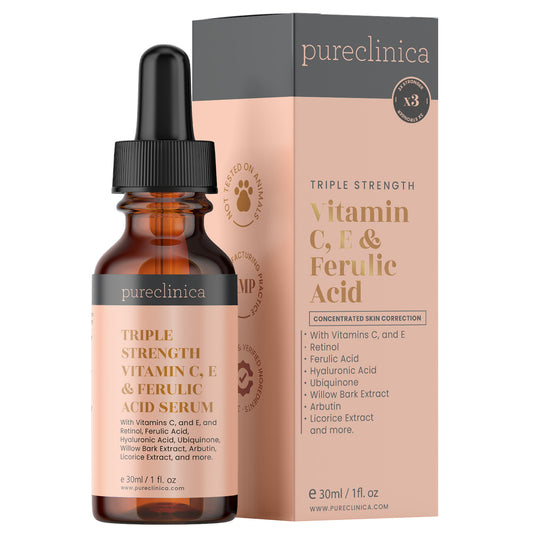 Triple Strength Vitamin C, E & Ferulic Acid Serum (w/Retinol & Hyaluronic Acid) 30ml / 1 fl oz