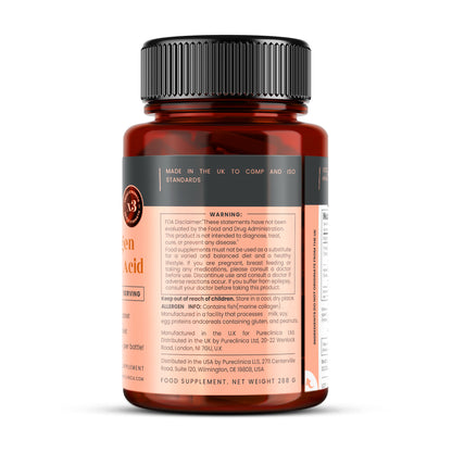 Triple Strength Collagen AND Hyaluronic Acid - 1500mg x 180 tablets (1200mg collagen, 300mg HA in one tablet)