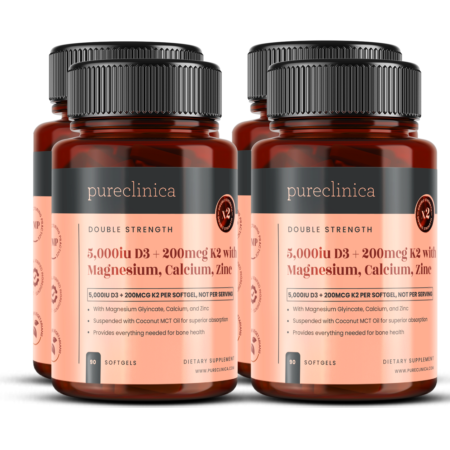 Vitamin D3 + K2 with Magnesium, Zinc, and Calcium