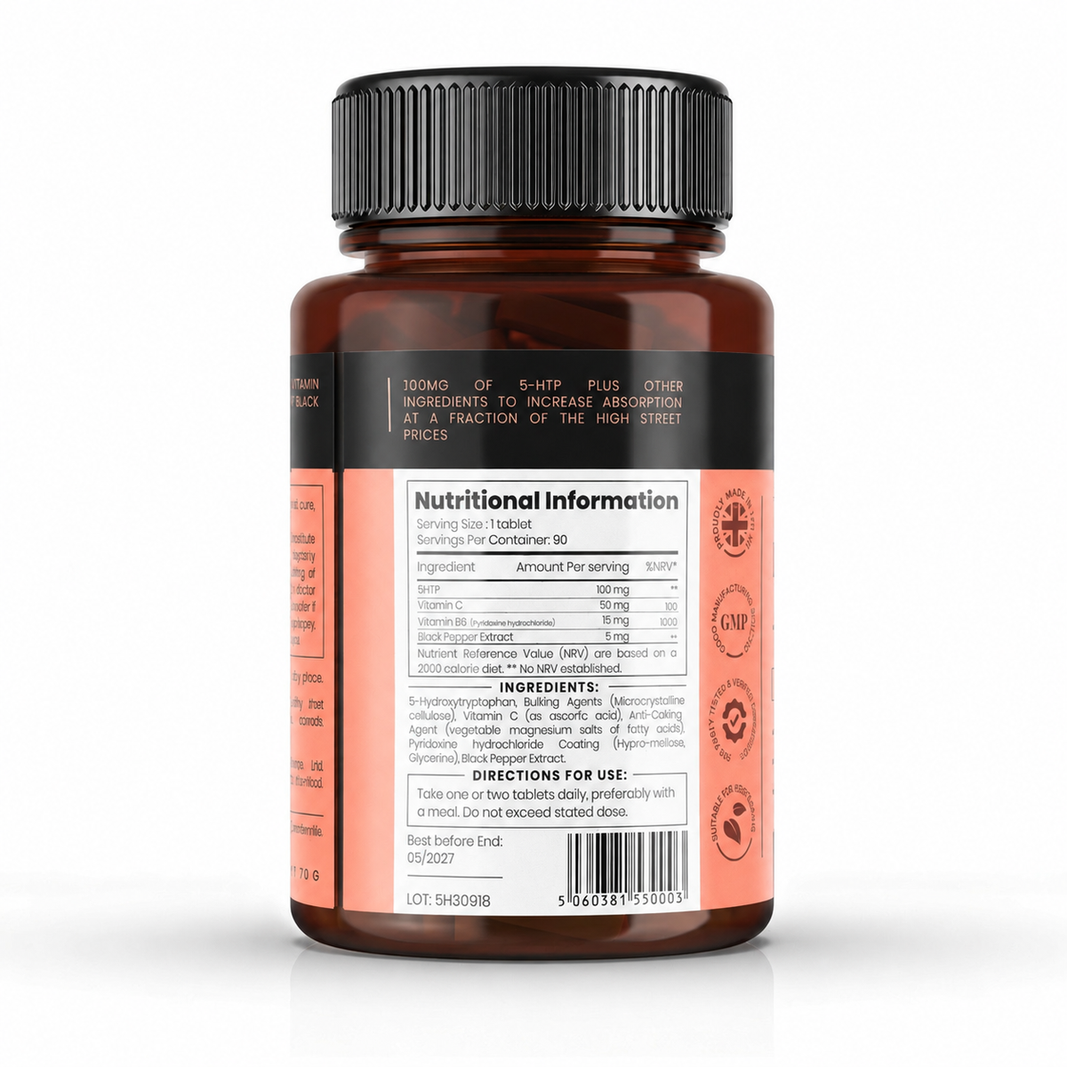 5-HTP 100mg x 90 tablets