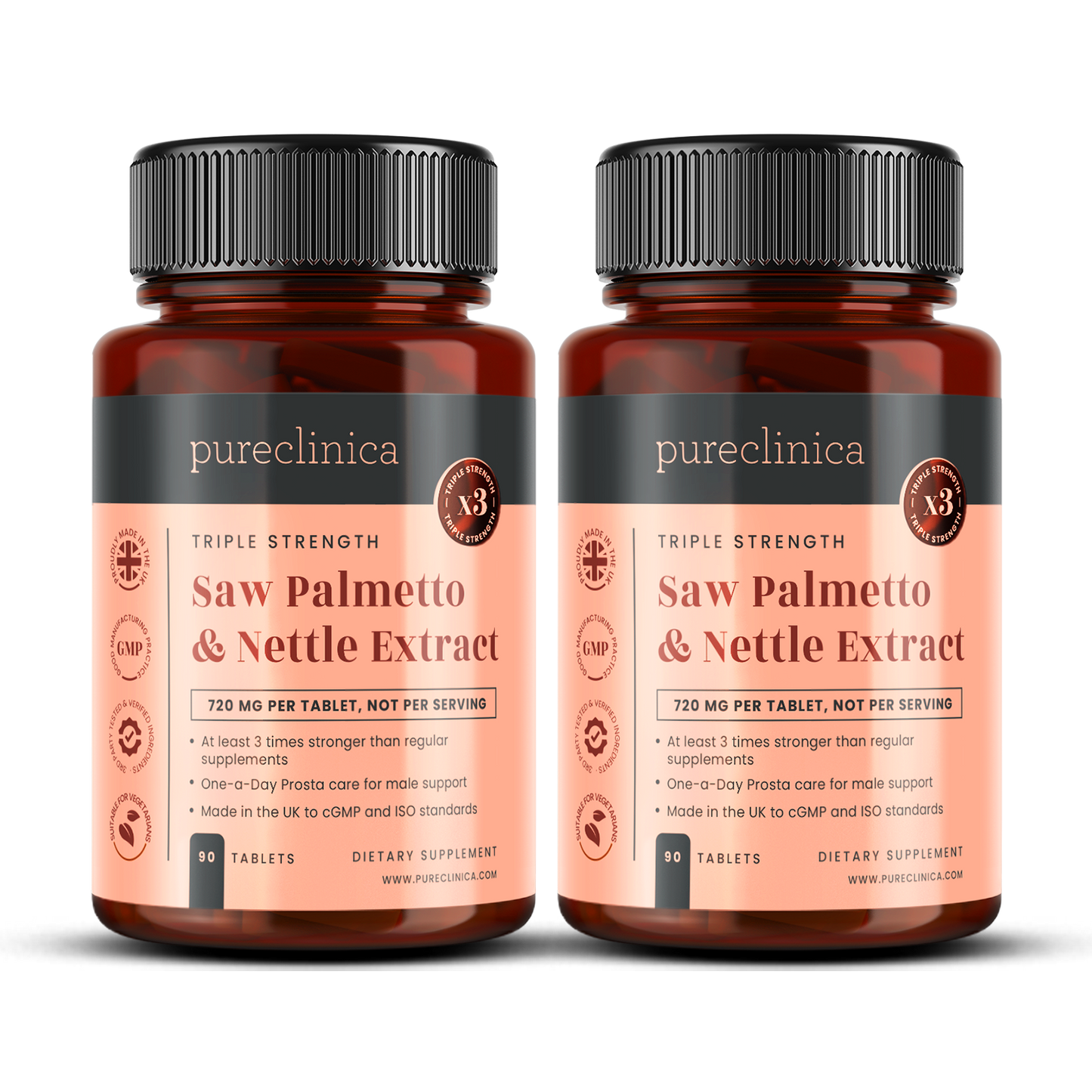 Saw Palmetto 3200mg + Nettle Extract x 90 tablets