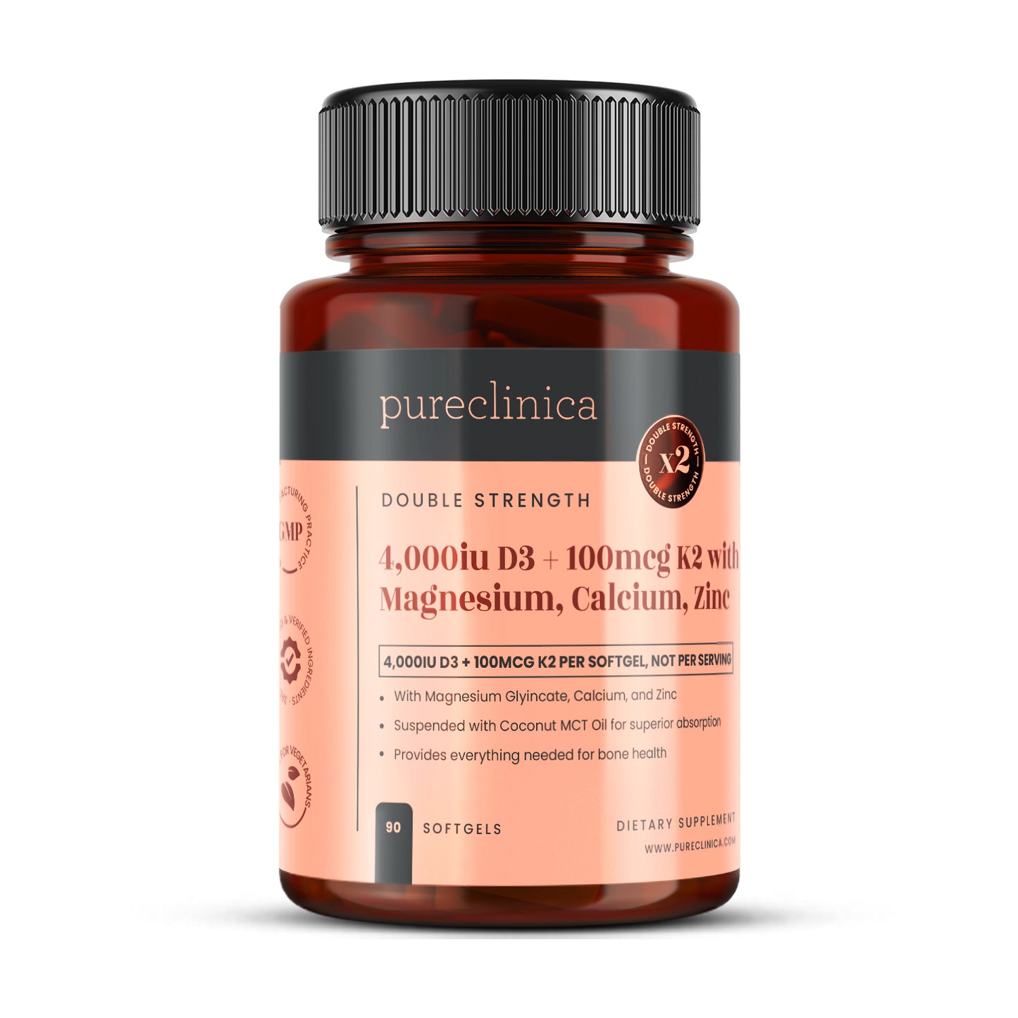 Vitamin D3 + K2 with Magnesium, Zinc, and Calcium