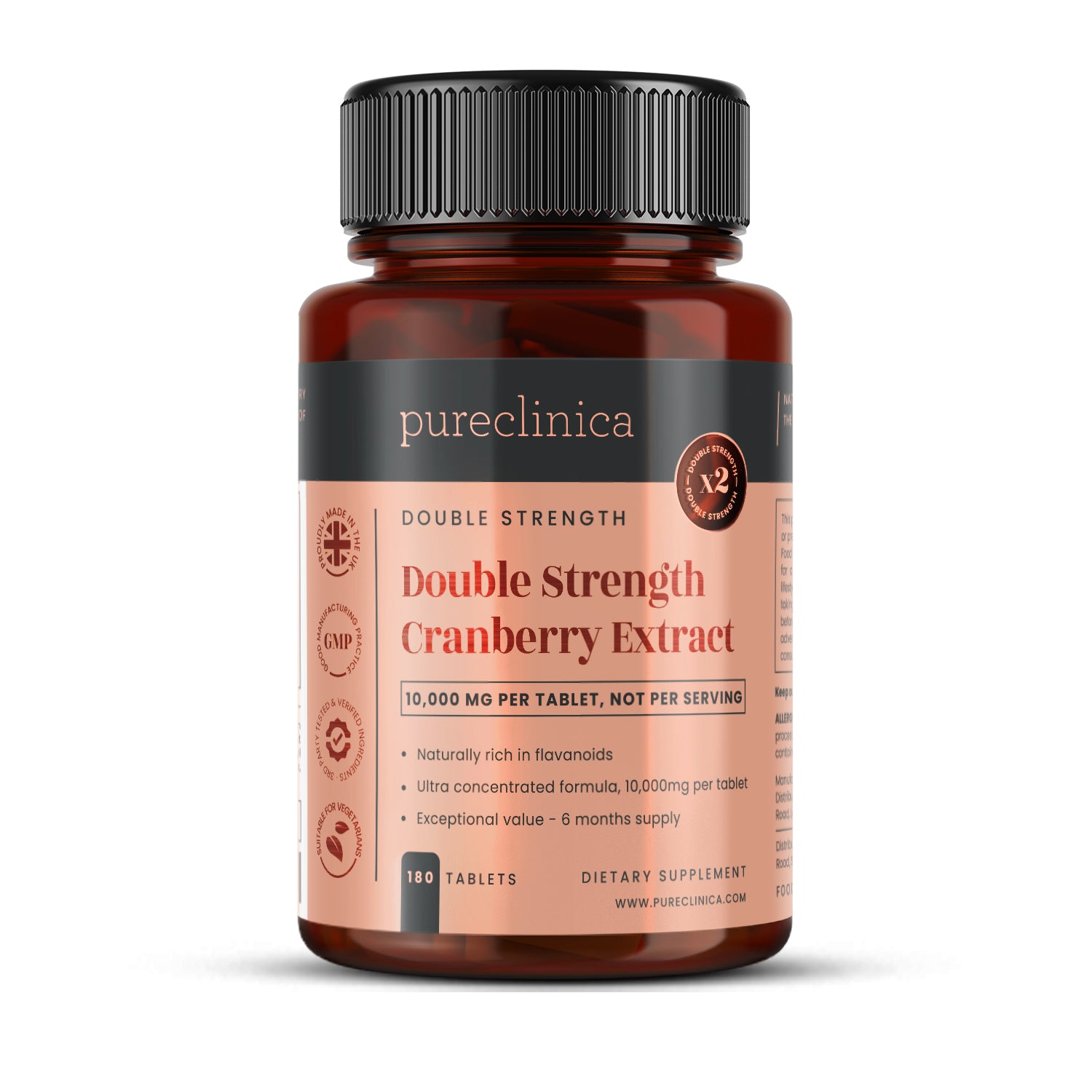 Double Strength Cranberry 10,000mg x 180 Tablets