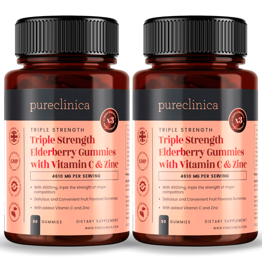 Triple Strength Elderberry with Vitamin C & Zinc x 90 Gummies