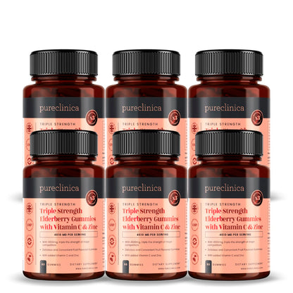 Triple Strength Elderberry with Vitamin C & Zinc x 90 Gummies