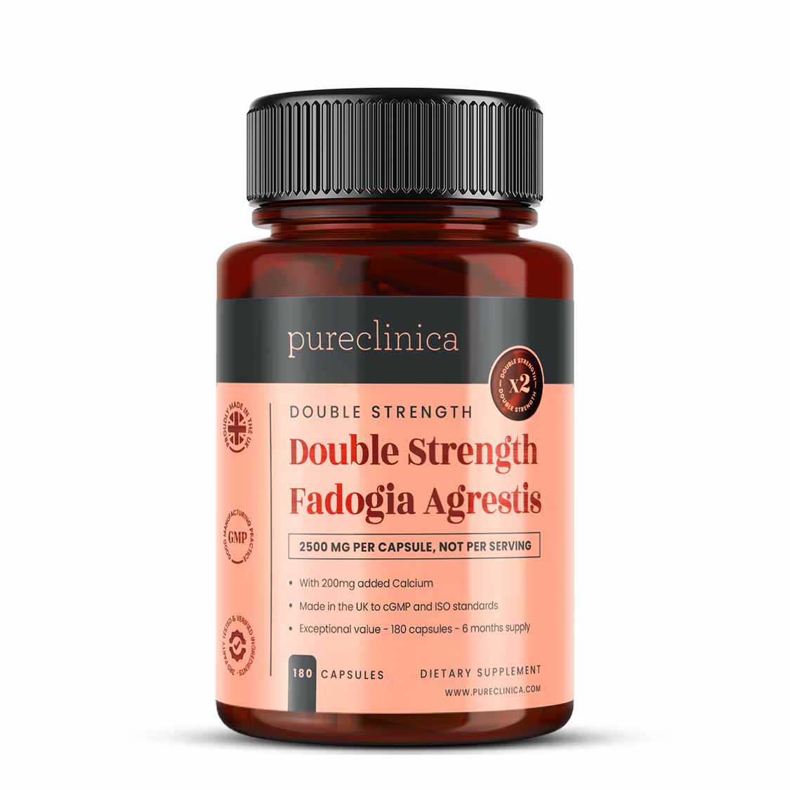 Double Strength Fadogia Agrestis 2500mg x 180 capsules