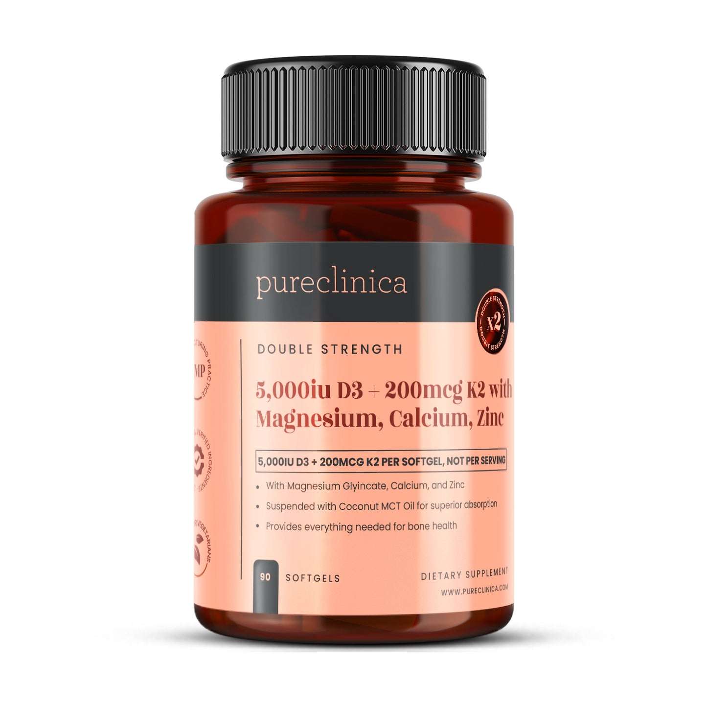 Vitamin D3 + K2 with Magnesium, Zinc, and Calcium