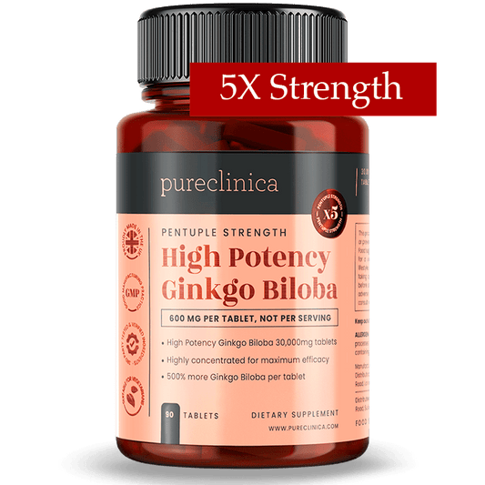 High Potency Ginkgo Biloba - 30,000mg x 90 tablets