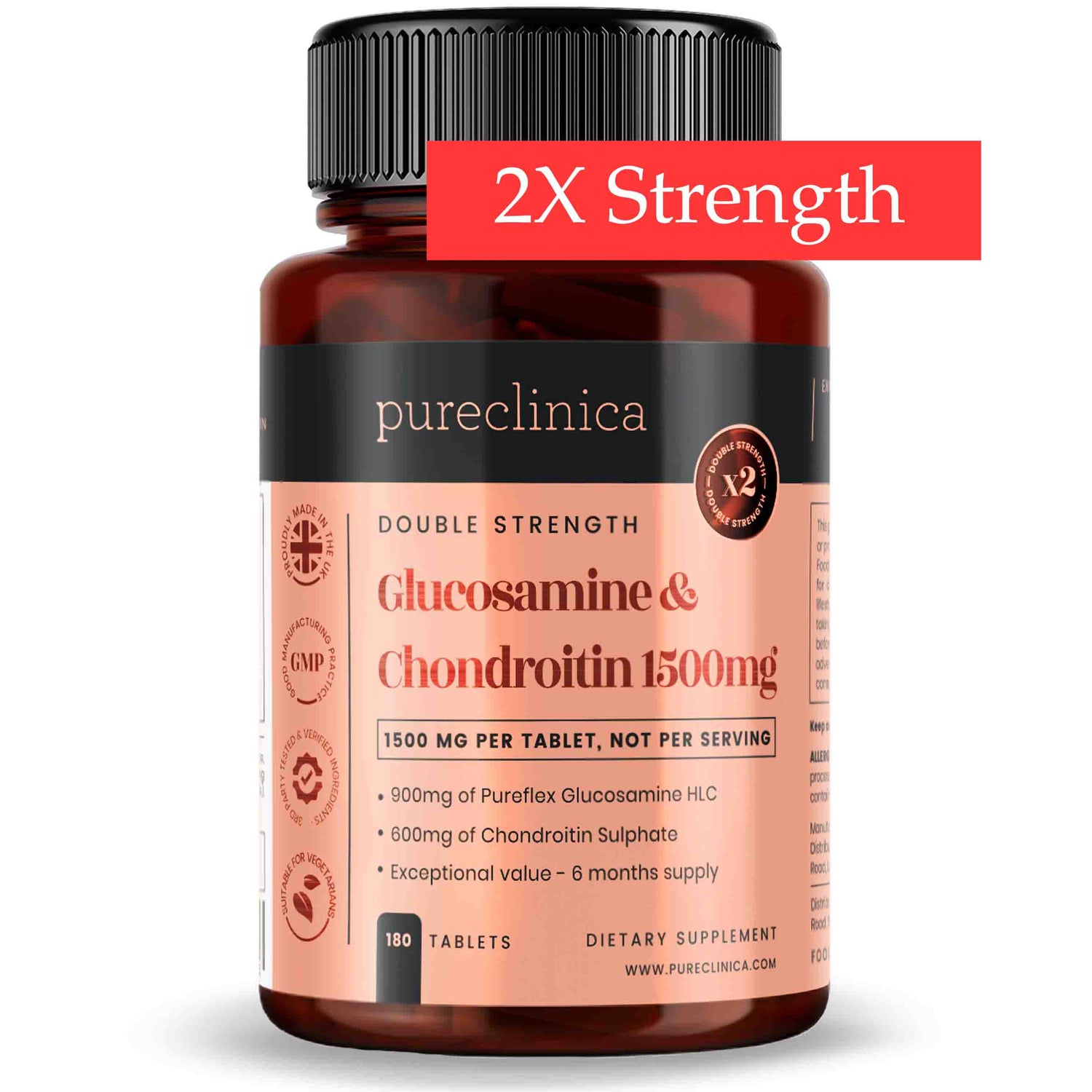 Glucosamine and Chondroitin 1500mg x 180 tablets