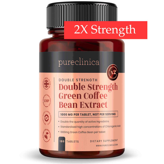 Double Strength Green Coffee Bean Extract - 1000mg (50% Chlorogenic Acid) x 180 tablets