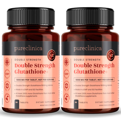 Double Strength Glutathione with ALA and Vit C - 1000mg x 60 tablets supplement.