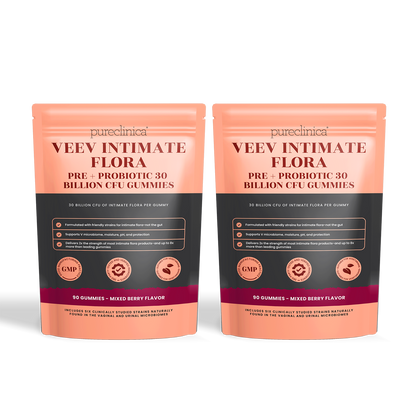 Veev Intimate Flora  Pre + Probiotic 30 Billion CFU x 90 Gummies
