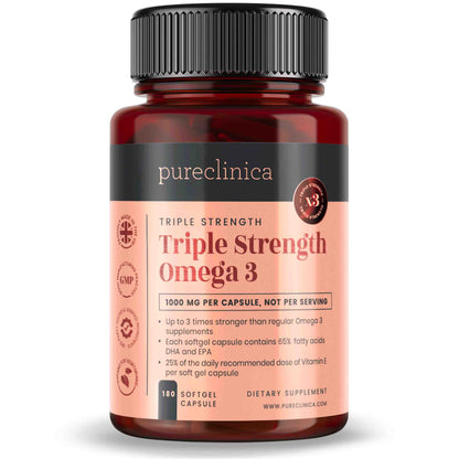 Triple Strength Omega 3 1000mg x 180 softgel capsules