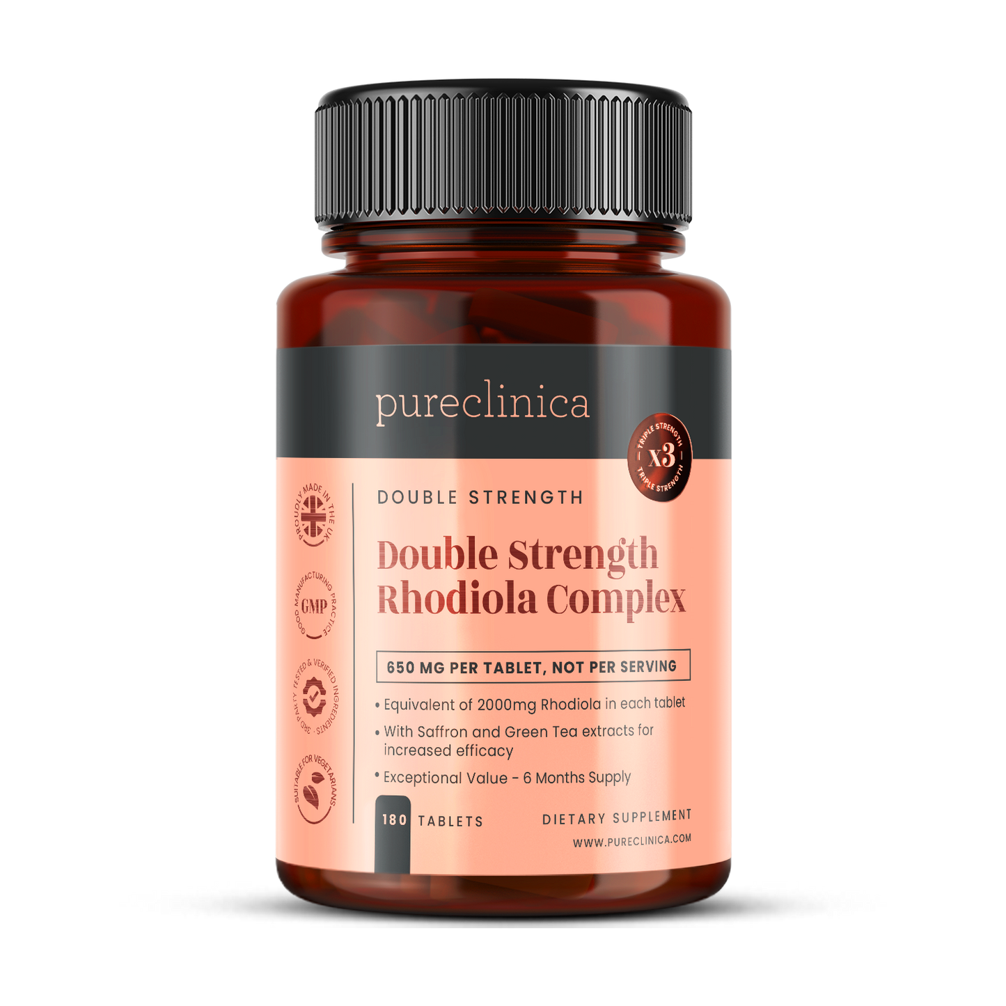 Double Strength Rhodiola Complex - 2000mg x 90 tablets