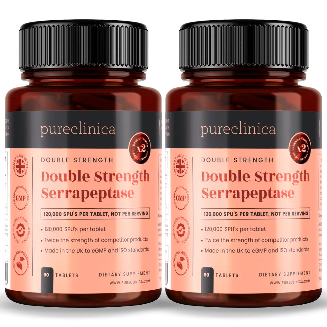 Double Strength Serrapeptase 120,000 SPUs x 90 tablets