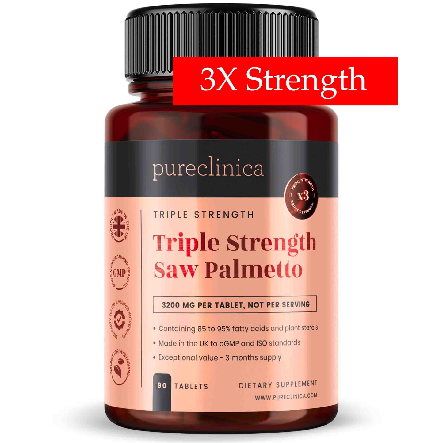 Saw Palmetto 3200mg x 90 tablets - High Potency