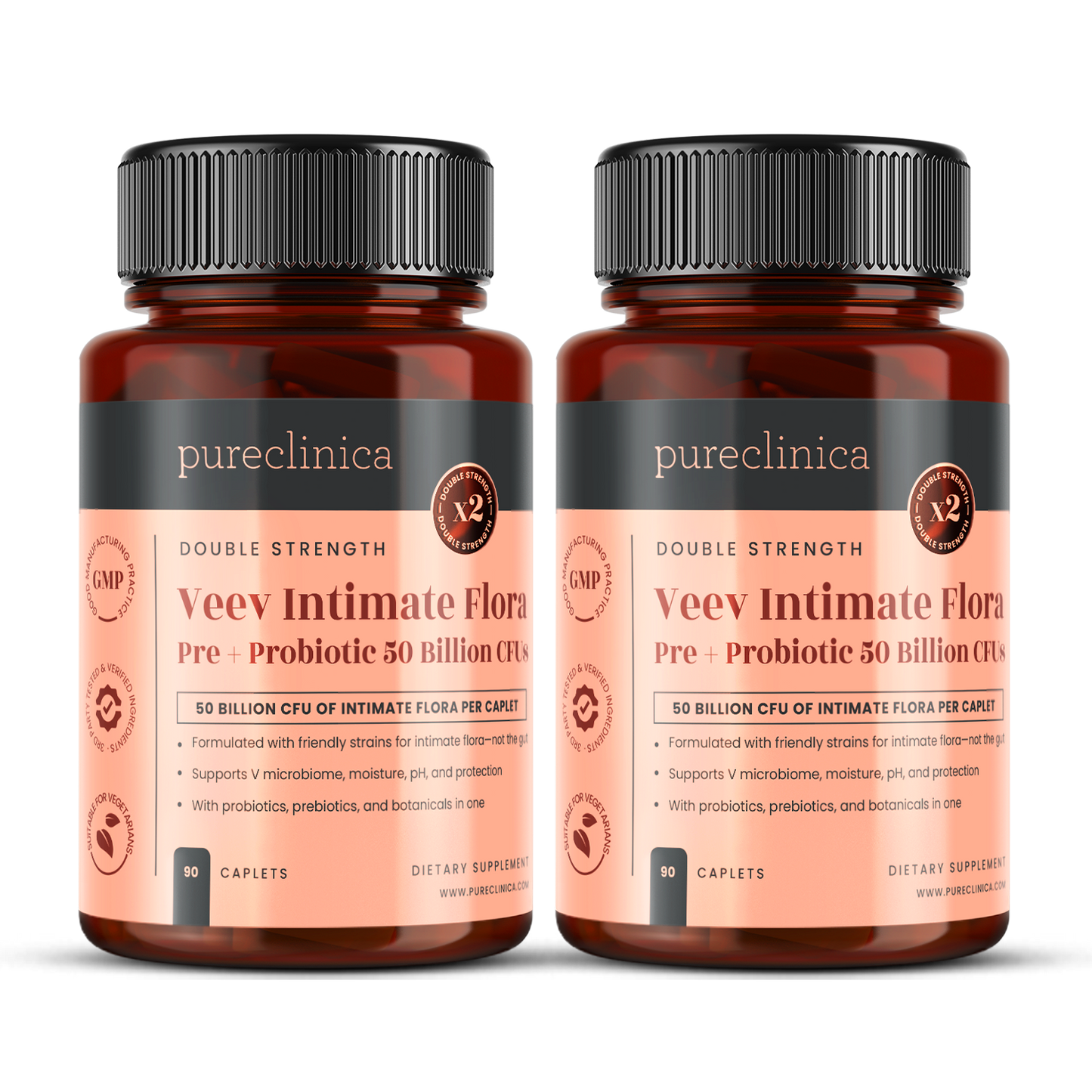 Veev Intimate Flora Pre + Probiotic 50 Billion CFUs x 90 Caplets