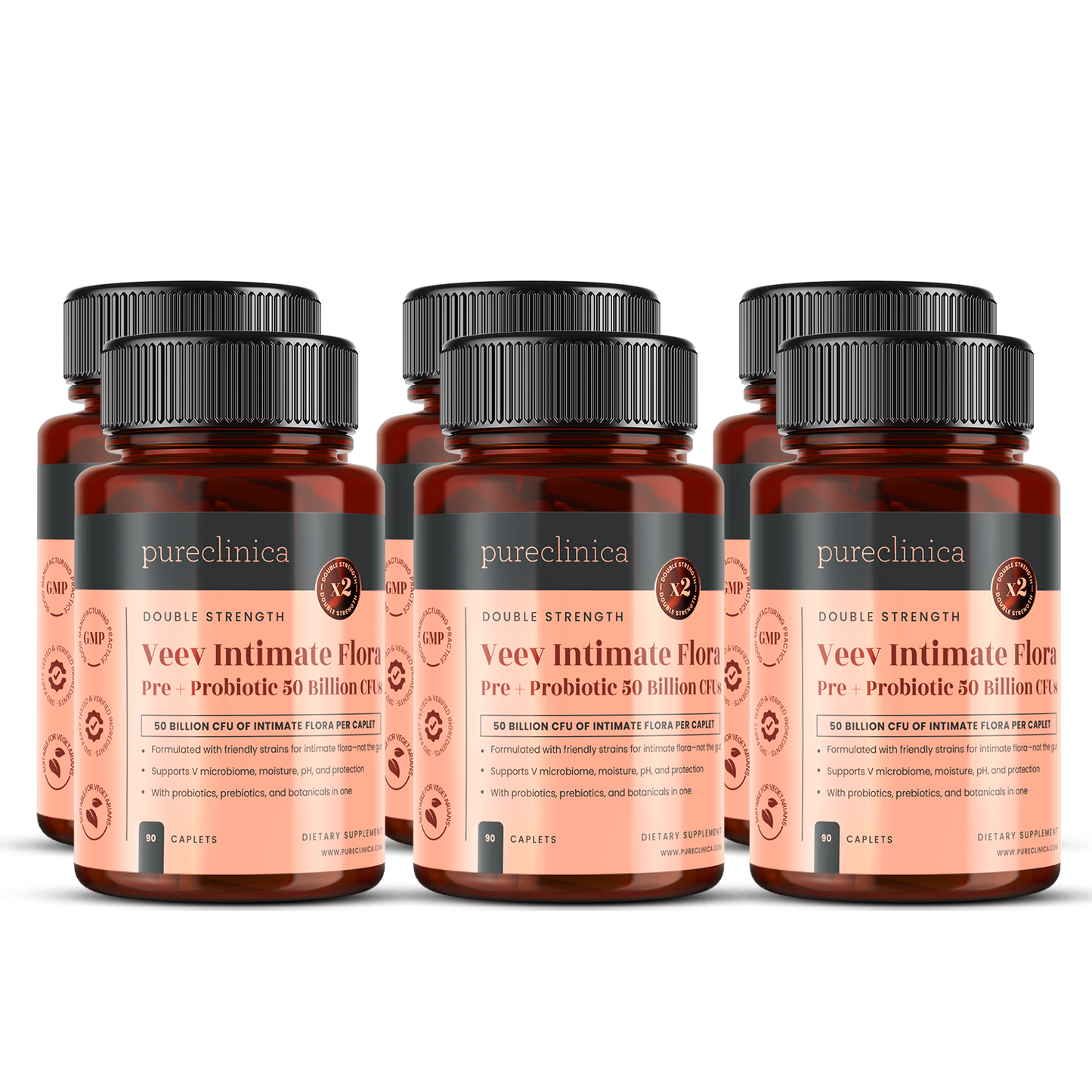 Veev Intimate Flora Pre + Probiotic 50 Billion CFUs x 90 Caplets