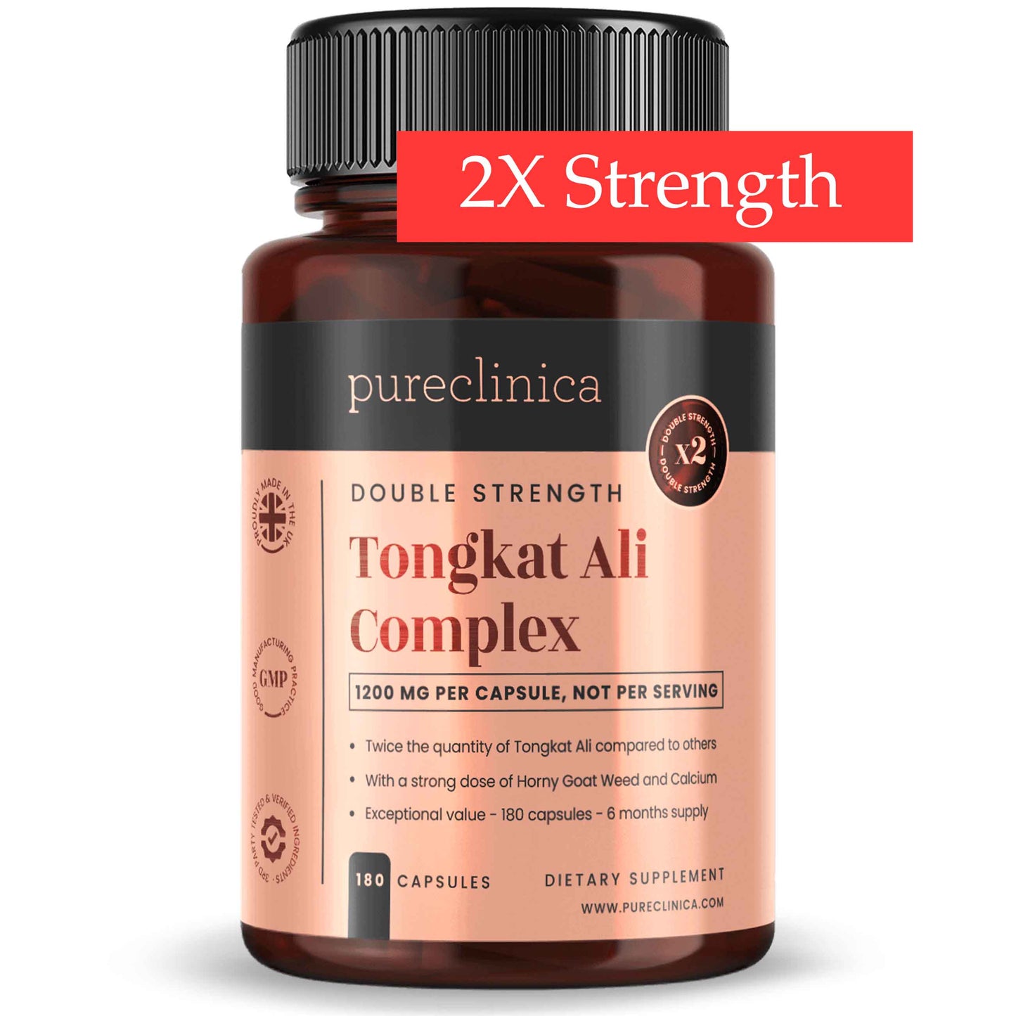 Double Strength Tongkat Ali Complex - 1200mg x 180 capsules