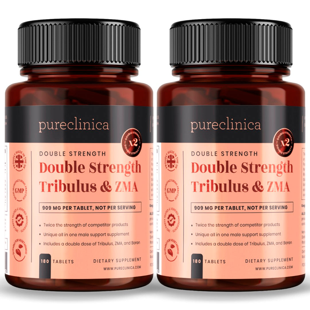 Double Strength Tribulus and Zinc, Magnesium & B6 x 180 tablets (958mg – 40% Saponins with Copper, Boron & Black Pepper)