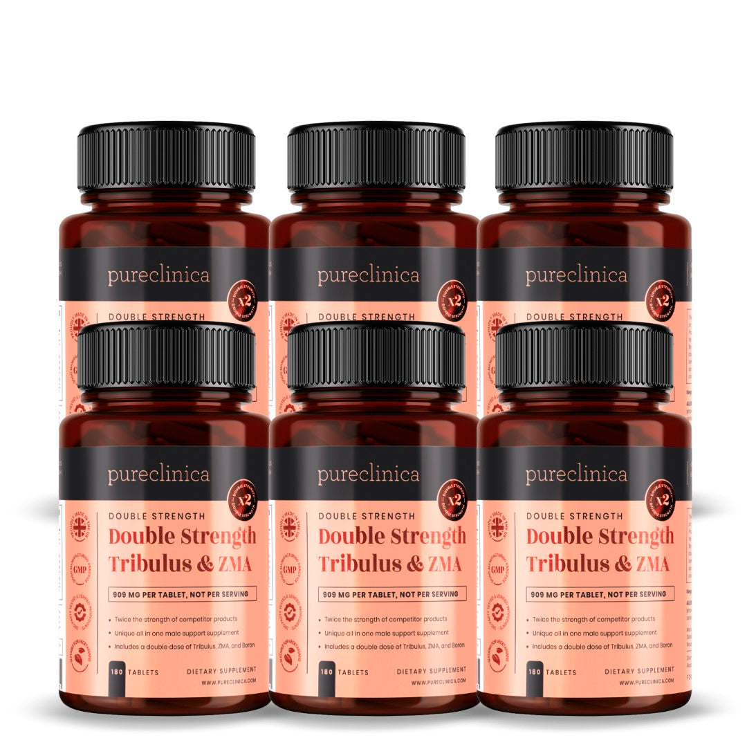 Double Strength Tribulus and Zinc, Magnesium & B6 x 180 tablets (958mg – 40% Saponins with Copper, Boron & Black Pepper)