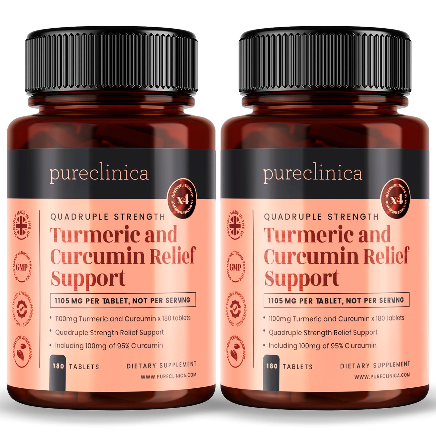 Turmeric & 95% Curcumin 1105mg x 180 tablets