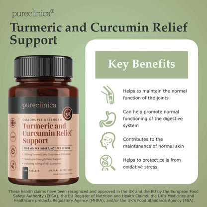 Turmeric & 95% Curcumin 1105mg x 180 tablets