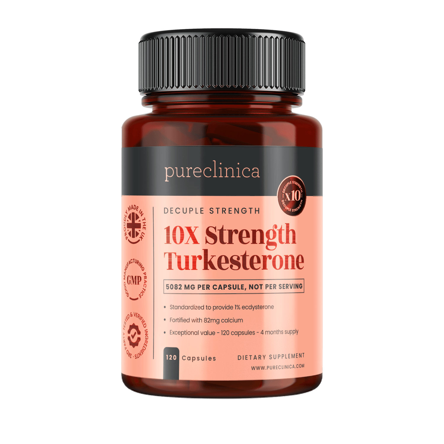Turkesterone 10% From Ajuga Turkestanica Extract - 100 X 500mg Capsules For Muscle Growth