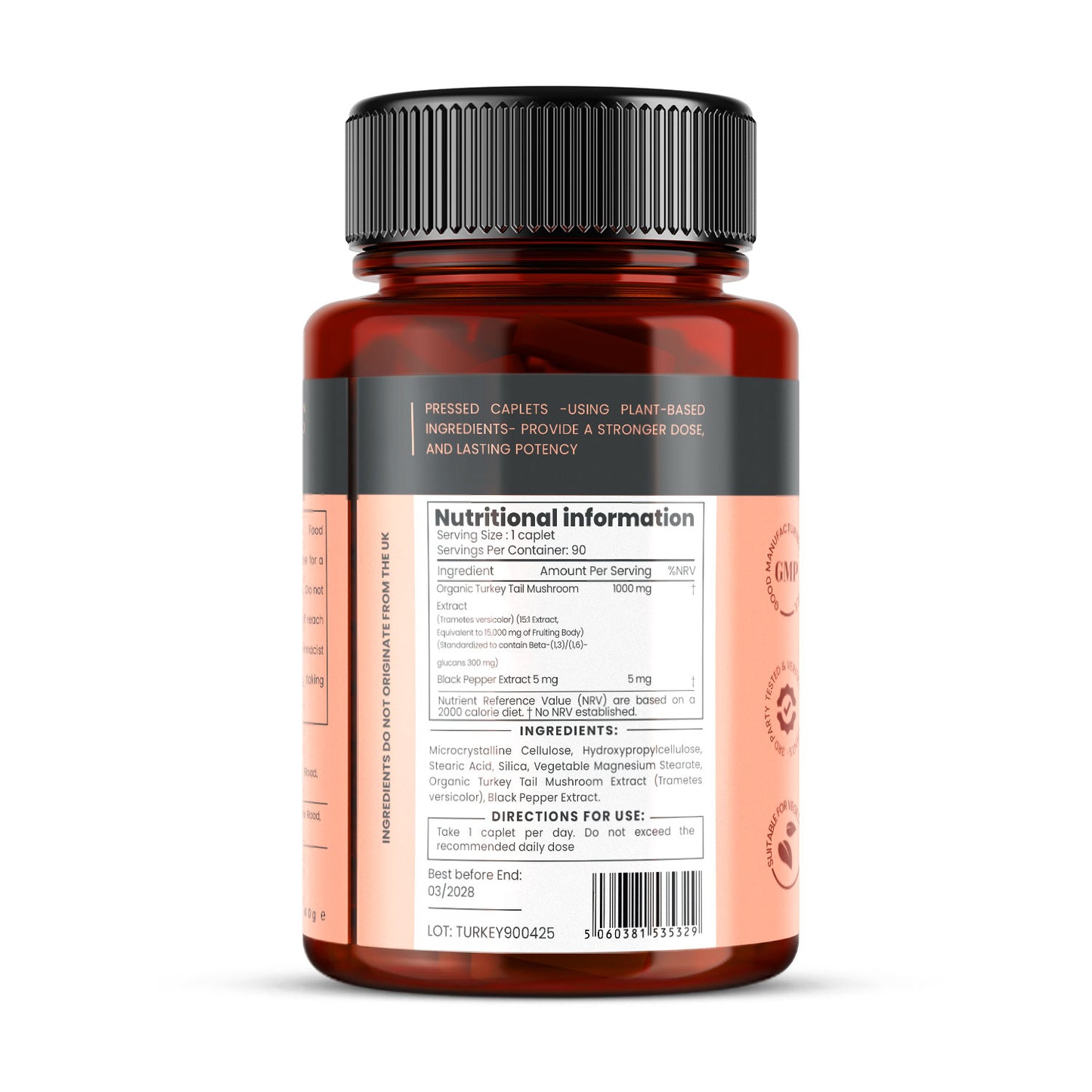 Turkey Tail Mushroom, 15,000mg Full Spectrum