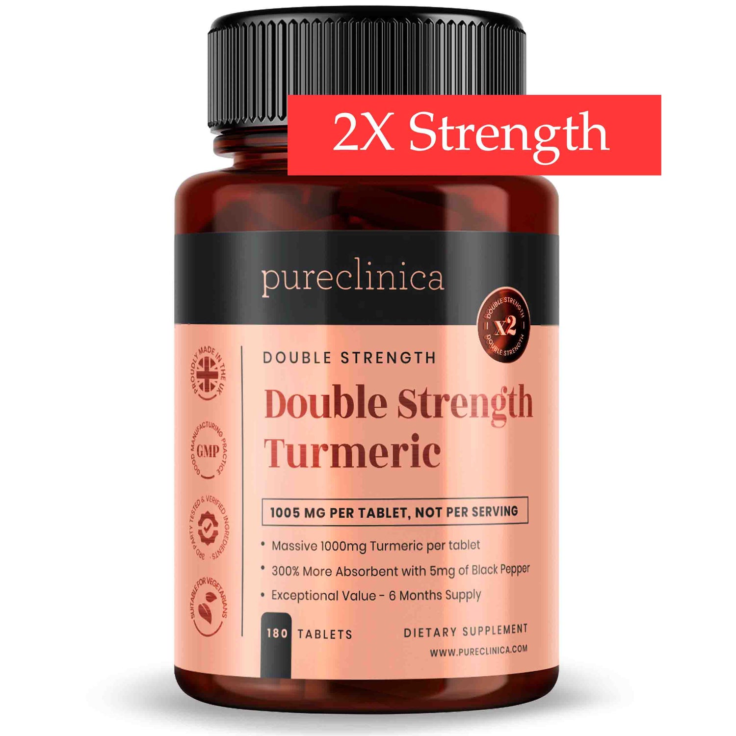 Double Strength Turmeric 1000mg x 180 tablets