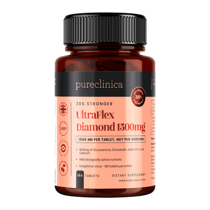 UltraFlex Diamond 1500mg x 180 tablets. Glucosamine, Chondroitin, Collagen, Vitamin C, and Calcium