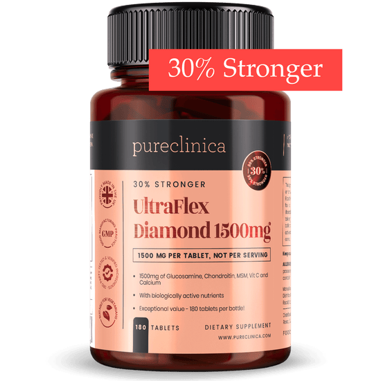 UltraFlex Diamond - 180 tablets x 1500mg Glucosamine, Chondroitin, Collagen, Vitamin C, and Calcium