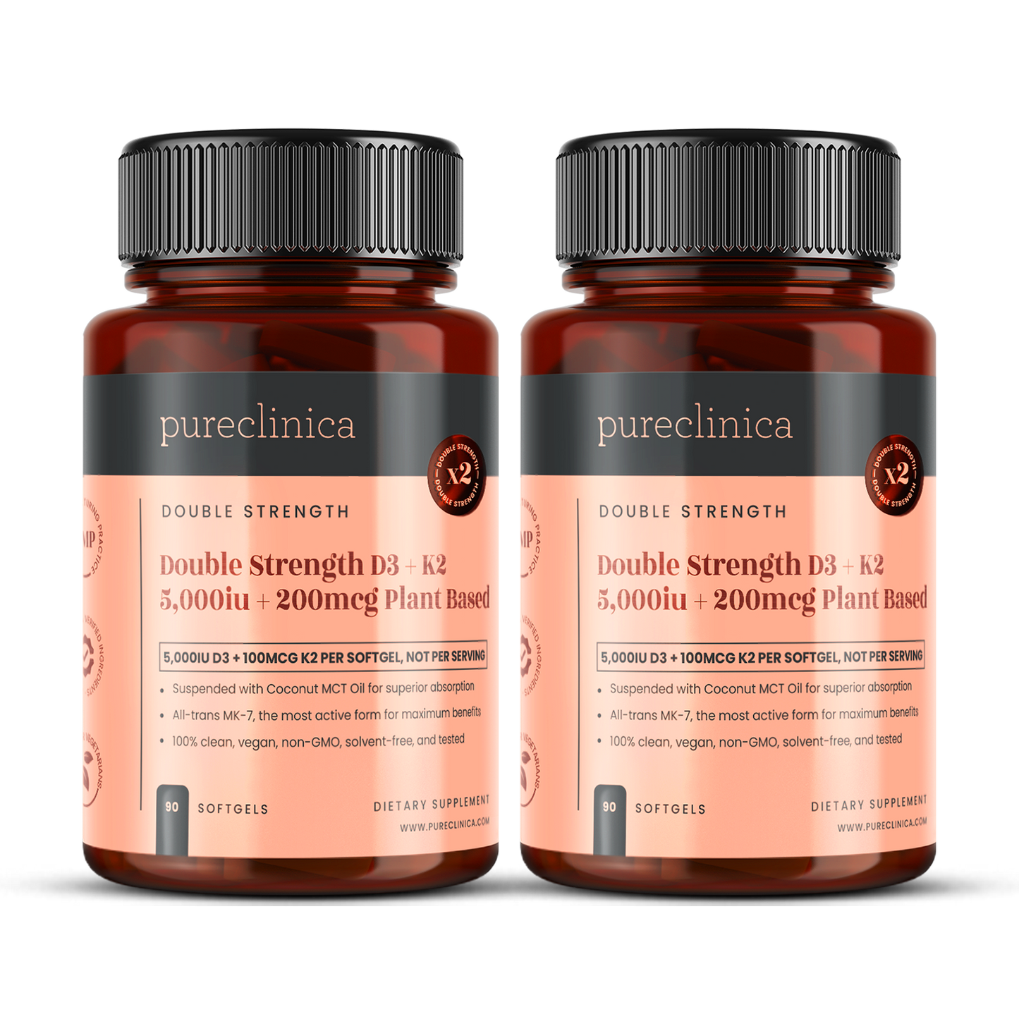 Vitamin D3 + K2 (5,000IU + 200mcg)