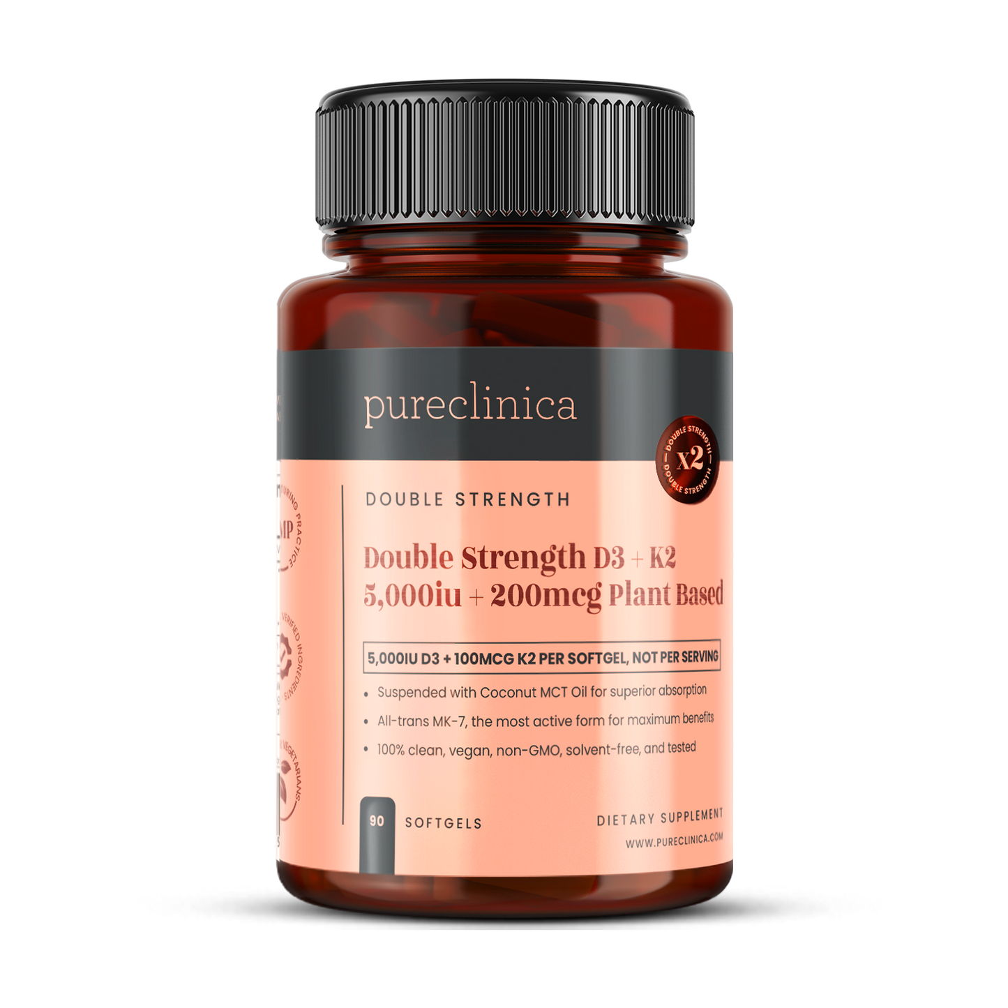 Vitamin D3 + K2 (5,000IU + 200mcg)