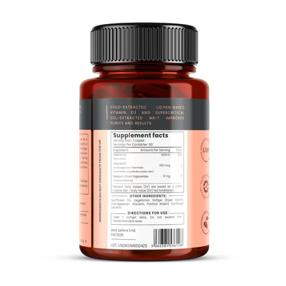 Vitamin D3 + K2 (5,000IU + 200mcg)