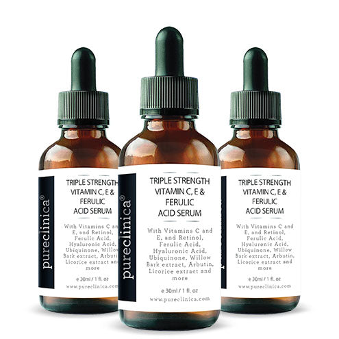 Triple Strength Vitamin C, E & Ferulic Acid Serum (w/Retinol & Hyaluronic Acid) 30ml / 1 fl oz