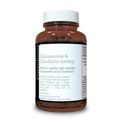 Glucosamine and Chondroitin 1000mg Tablets - 180 Count Bottle