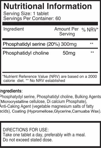 Triple Strength Phosphatidyl Serine & Choline Tablets - 60 Count