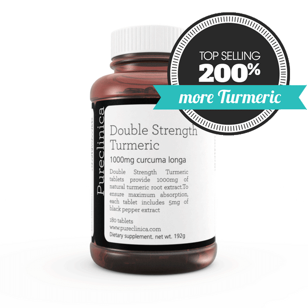 Double Strength Turmeric with 1000mg per tablet providing natural ...